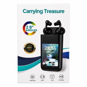 Audífonos Inalámbricos Carrying Treasure TWS con Pantalla AMOLED de 2.8"