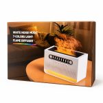 Difusor de Aroma con Efecto Llama, Parlante Bluetooth y Ruido Blanco