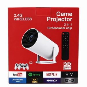 Proyector Inteligente Game Projector 2 en 1 con WiFi 6 y Soporte para 4K